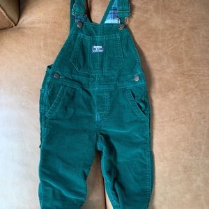 Oshkosh flannel lined corduroy overalls 24 months